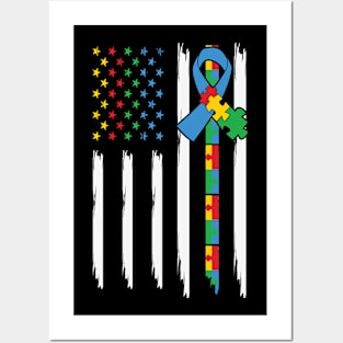 Puzzle Piece Autism Awareness Gift for Birthday, Mother's Day, Thanksgiving, Christmas Posters and Art